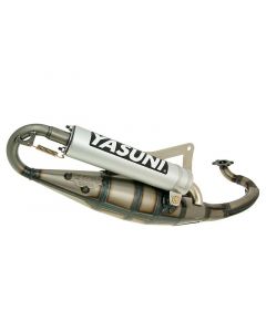 Auspuff Yasuni Scooter R Aluminium für Peugeot liegend, Derbi