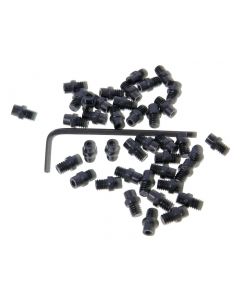 n8tive Ersatz Pin Set Stahl M4x4 40 Stück flach - schwarz