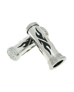 Griffe Satz Custom Flame Chrom schwarz