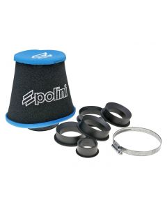 Luftfilter Polini Big Evolution 28-55mm gerade schwarz-blau