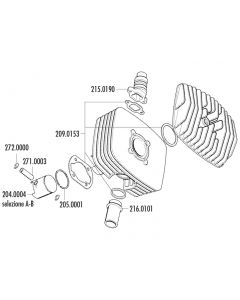 Kolben Satz Polini Serie 6000 48mm (D) für Sachs Mopeds