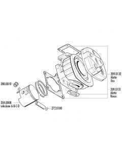 Kolben Satz Polini 165ccm 64mm (A) für Cagiva 125 2T LC