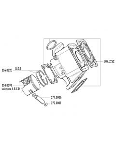 Kolbenring Polini 100ccm 55x1,5mm für Yamaha DT 80 LC