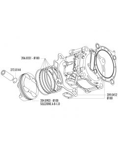 Kolbenring Satz Polini 490ccm 100mm für Honda CRF 450 02-05