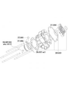 Zylinderkopf Kalotte Polini Aluminium Racing 80ccm 50mm für Piaggio / Derbi Motor D50B0