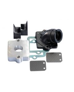Ansaugstutzen Polini Evolution 19/28mm mit Spacer für Peugeot liegend