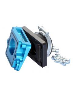 Ansaugstutzen Polini 30/35mm mit Spacer für Piaggio 50 2T mit 24-30mm PWK, PHBH, VHST Vergaser