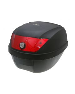 Top Case Koffer schwarz 28L / Reflektor rot
