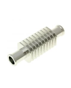 Durchlaufkühler / Minikühler Aluminium silber (30x103mm) 17mm Schlauchanschluss