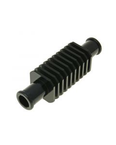 Durchlaufkühler / Minikühler Aluminium schwarz (30x103mm) 17mm Schlauchanschluss