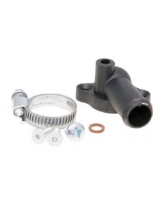 Kühlschlauchadapter Zylinderkopf Polini abgewinkelt für Piaggio LC, Peugeot stehend LC