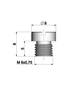 Vergaser Hauptdüse Polini 6mm für Dellorto Vergaser - 186