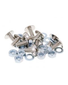 Schraubensatz Buzzetti Kreuzschlitz M6x13 mit Scheiben und Muttern - je 10 Stück
