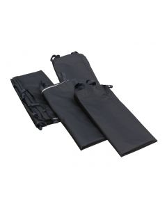 Seitenwand Polyester schwarz wasserdicht - Set mit 4 Stück (je 3x2,15m)