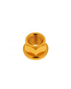 Mutter Radachse Aluminium gold eloxiert - M12x1,75