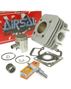 Zylinder SET 50ccm AIRSAL ALU SPORT Piaggio AC + NGK BR9ES+Lager+Auspuffbolzen