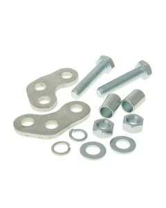 Stoßdämpfer Adapter Erhöhung / Tieferlegung silberfarben für Derbi Senda (00-), Aprilia RX, SX, Gilera RCR, SMT