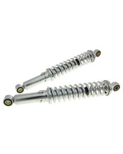 Stoßdämpfer Satz 340mm verstellbar Chrom für Puch