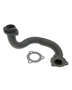 Auspuffkrümmer schwarz offen für Derbi Senda, Aprilia RX/SX, Gilera RCR/SMT