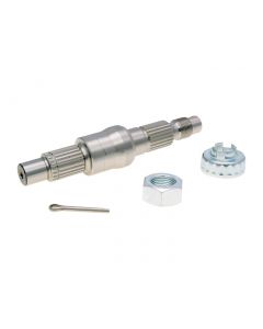 Radwelle 143mm mit Mutter und Kronenmutter für Piaggio, Vespa 125, 150ccm 2-Takt (-1999)