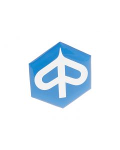Emblem Piaggio zum Kleben 6-eckig 32mm glatt für Kaskade für Piaggio Free, NRG, NTT, Sfera, SKR, Zip