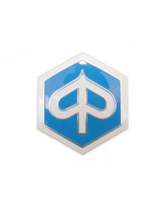 Emblem Piaggio zum Stecken 6-eckig 42x48mm für Piaggio Beverly, Carnaby, X7, X8, X10