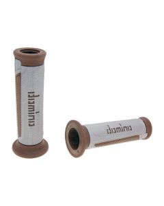 Griffe Satz Domino A350 On-Road silbergrau / braun mit offenen Enden
