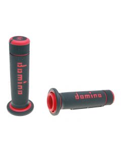 Griffe Satz Domino A180 ATV Daumengas 22/22mm schwarz-rot