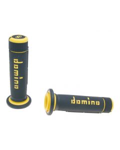 Griffe Satz Domino A180 ATV Daumengas 22/22mm schwarz-gelb