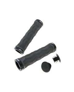n8tive Doppel Lock-On Griff Set GEO 130mm - grau