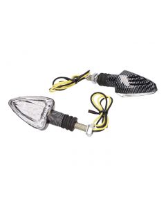 Blinker Set M8 LED Carbon-Look Mini, kurz