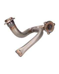 Auspuffkrümmer Edelstahl offen mit Staurohrattrappe für Aprilia SX, RX, Derbi Senda, DRD, X-Treme, SM, Gilera RCR, SMT