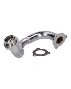 Auspuffkrümmer Chrom offen für Aprilia SX, RX, Derbi Senda, DRD, X-Treme, SM, Gilera SMT = 37320