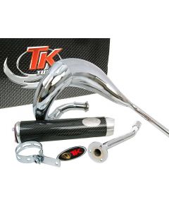 Auspuff Turbo Kit Bufanda RQ Chrom für Derbi Senda (00-), Aprilia RX/SX, Gilera RCR/SMT