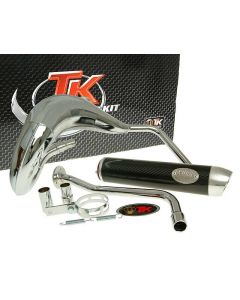 Auspuff Turbo Kit Bufanda RQ Chrom für MH Furia RYZ 50 (03-12). Peugeot XP7