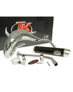 Auspuff Turbo Kit Bufanda RQ Chrom für Yamaha DT50 (03-), MBK X-Limit (03-), Malaguti