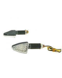 Blinker Set M10 LED Carbon-Look Mini, lang