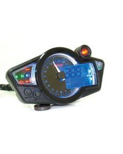 Multifunktions-Tachometer Koso RX1N GP Style schwarz-blau