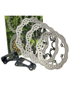 Bremsscheibenkit NG Wavy Oversize für Yamaha T-Max 500 (-2011) vorn + hinten