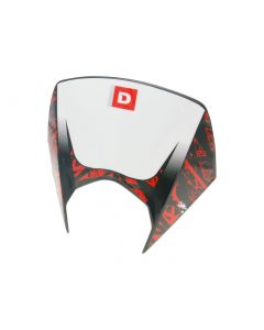 Scheinwerfermaske Oberteil OEM weiß-schwarz-rot für Derbi Senda DRD Pro