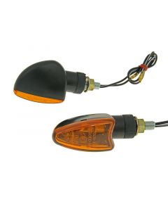 Blinker Set M8 schwarz Edge orange, kurz für Beta RR