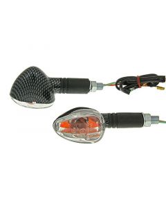 Blinker Set M10 Carbon-Look Doozy klar, lang