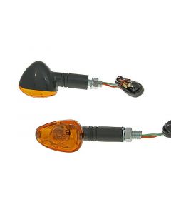 Blinker Set M10 schwarz Doozy orange, lang