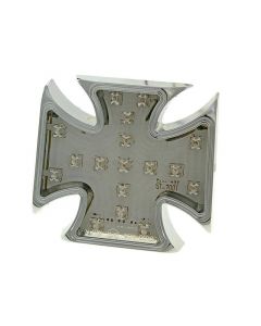 Rücklicht LED Klarglas Cross Custom Chrom universal